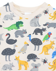 Australian Animals Pyjamas Beige