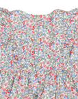 Frill Smocked Dress Red Floral