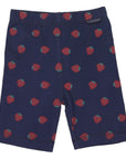 Strawberry Print Bike Short Navy