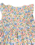 Smocked Floral Dress Yellow Floral