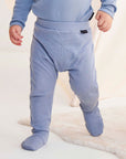 Drop Crotch Cotton Modal Legging Blue