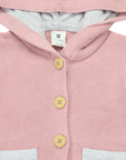 Hooded Knit Jacket Pink