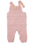 Knit Overall with Polkadot Pink