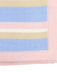 Stripe Knit Blanket Blue