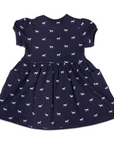 Unicorn Print Cotton Dress with Pockets Navy