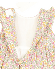 Frill Smocked Dress Yellow Floral