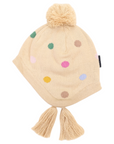 Polkadot Beanie Beige
