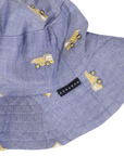 Embroidered Truck Chambray Sun Hat Dark