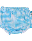 Seersucker Frill Pant Aqua