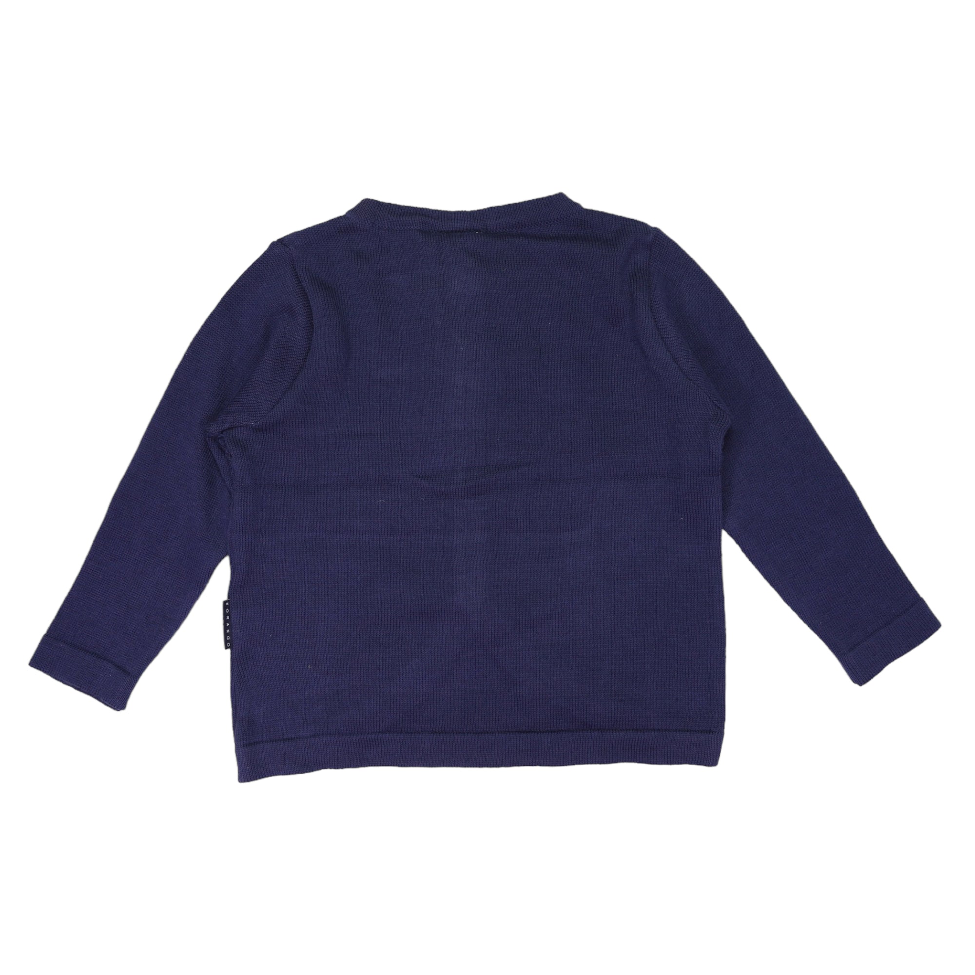 Whale Embroidered Cardigan Navy