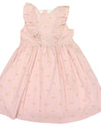 Unicorn Frill Cotton Poplin Frill Dress Dusty Pink