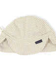 Cotton Legionnaires Sun Hat Olive Stripe