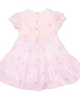 Flower Embroidered Dress Light Pink