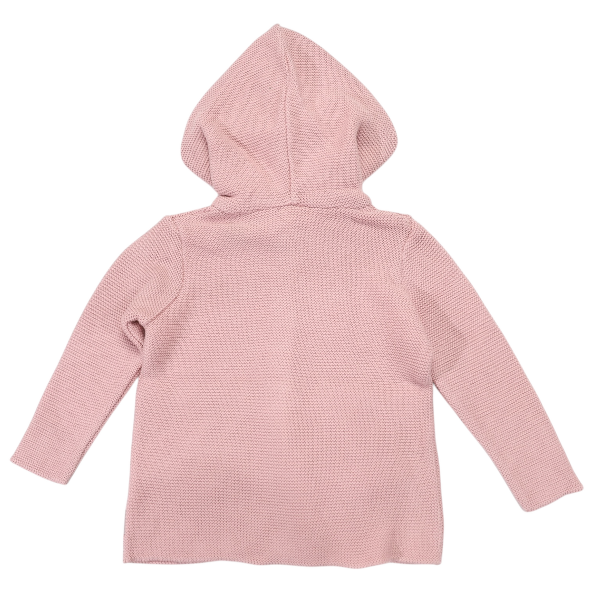 Hooded Knit Jacket Pink
