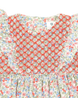 Floral Smocked Sunsuit Red Floral