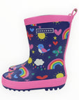 Spring Rainbow Gumboot Navy