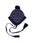 Lined Knit Beanie Navy Stripe