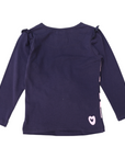 Snowflake Print Top Navy