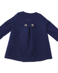Double Breasted Satin Lined Overcoat Navy