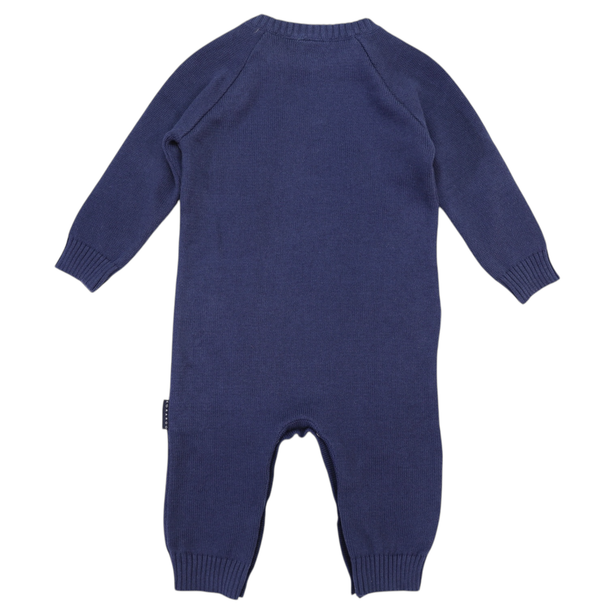 T-REX Embroidered Knit Onesie Navy