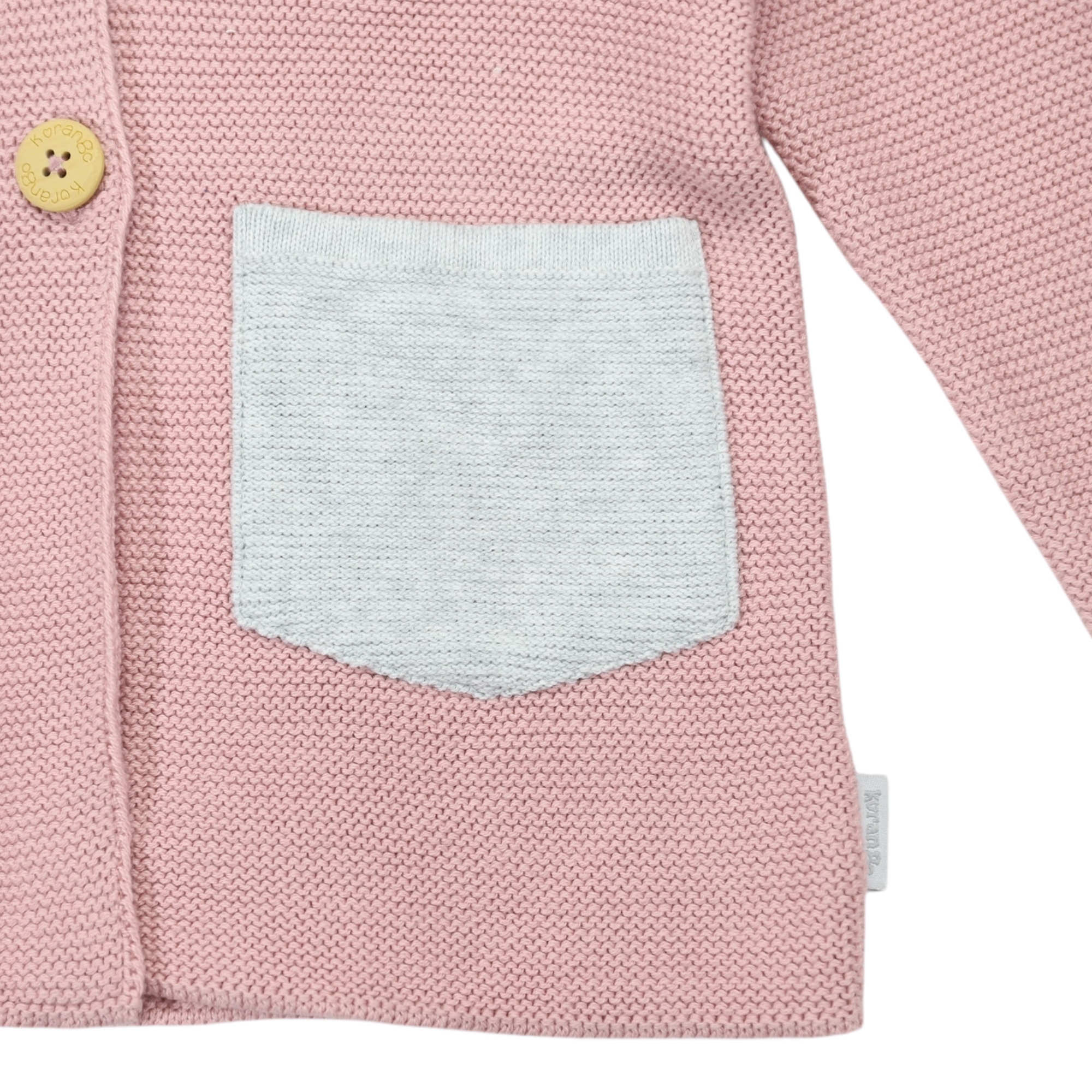 Hooded Knit Jacket Pink