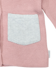 Hooded Knit Jacket Pink