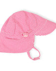 Cotton Legionnaires Sun Hat Hot Pink Stripe