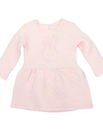 Quilted Dress with Bunny Applique Pink