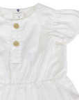 Tiered Cotton Lawn Dress White