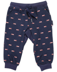 Fire Truck Printed Cotton Pant Navy