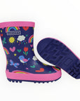 Spring Rainbow Gumboot Navy