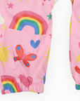 Spring Rainbow Rainsuit Pink