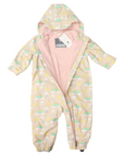 Sunshine & Rainbows Polar Fleece Lined Zip Rain Suit Tapioca