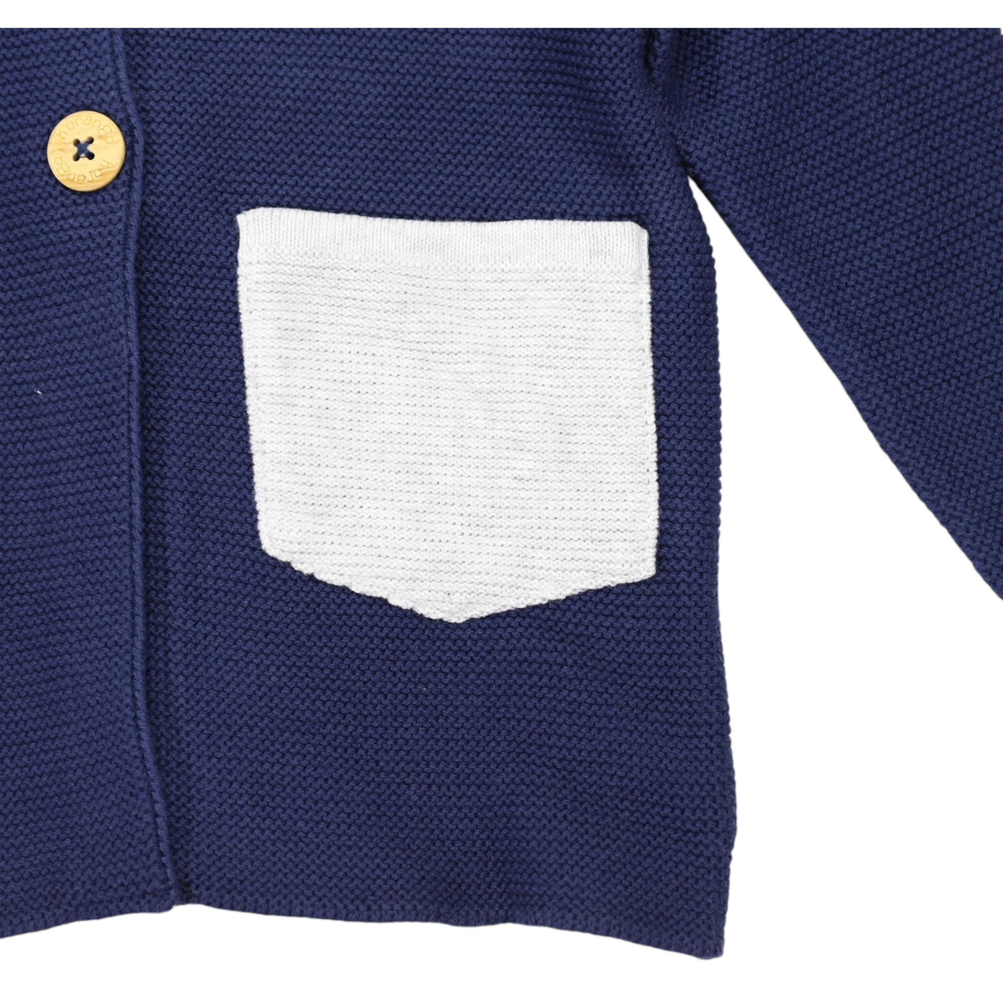Hooded Knit Jacket Navy