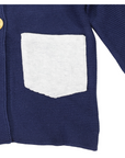 Hooded Knit Jacket Navy
