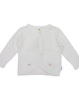 Rosettes Cardigan White