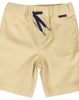 Stretch Twill Short with Drawstring Sand