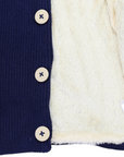 Lined Knit Jacket Navy