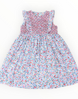 Floral Smocked Dress Blue