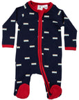 Tram Double Zip Romper Navy