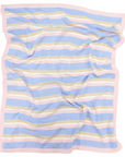 Stripe Knit Blanket Blue