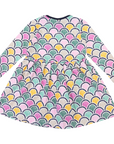 Cotton Arch Print Dress Green