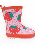 Strawberries & Sprinkles Gumboot Pink