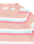 Striped Knit Dress Dusty Pink