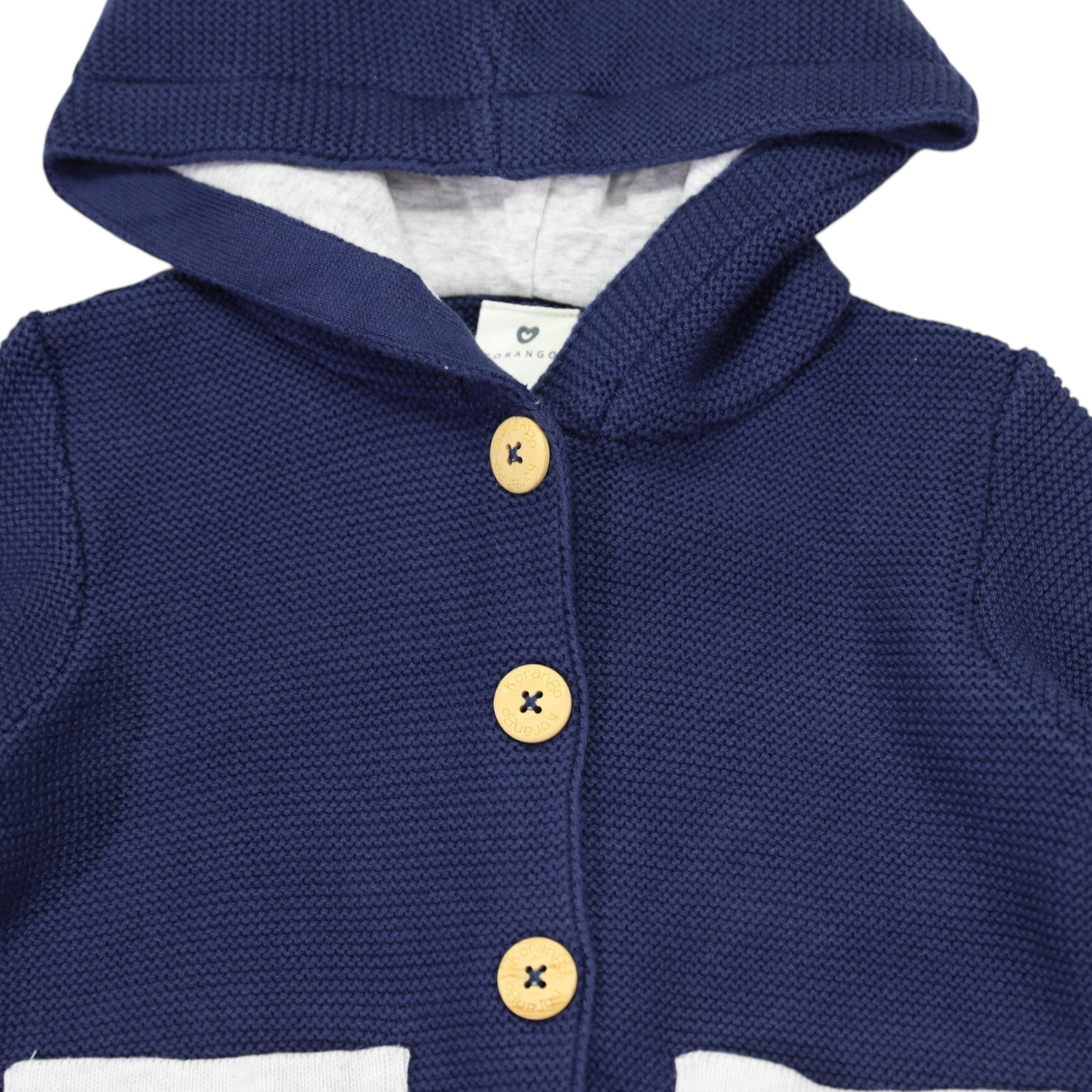 Hooded Knit Jacket Navy
