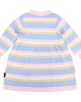 A-line Knit Dress Blue