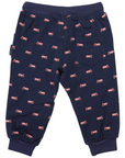 Fire Truck Printed Cotton Pant Navy