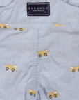 Embroidered Truck Chambray Overall Light