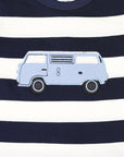 Kombi Van Short Sleeve Romper Navy Stripe