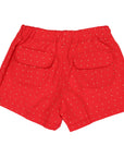 Gold Spot Cotton Poplin Short Red